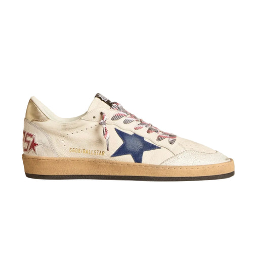Golden Goose Ball Star in nappa leather with 'blue suede star and platinum leather heel tab' (women's)