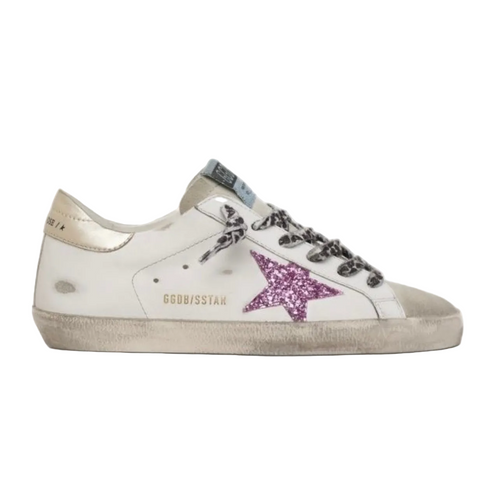 Golden Goose Super-Star with 'glitter and gold heels tap' (Women's)